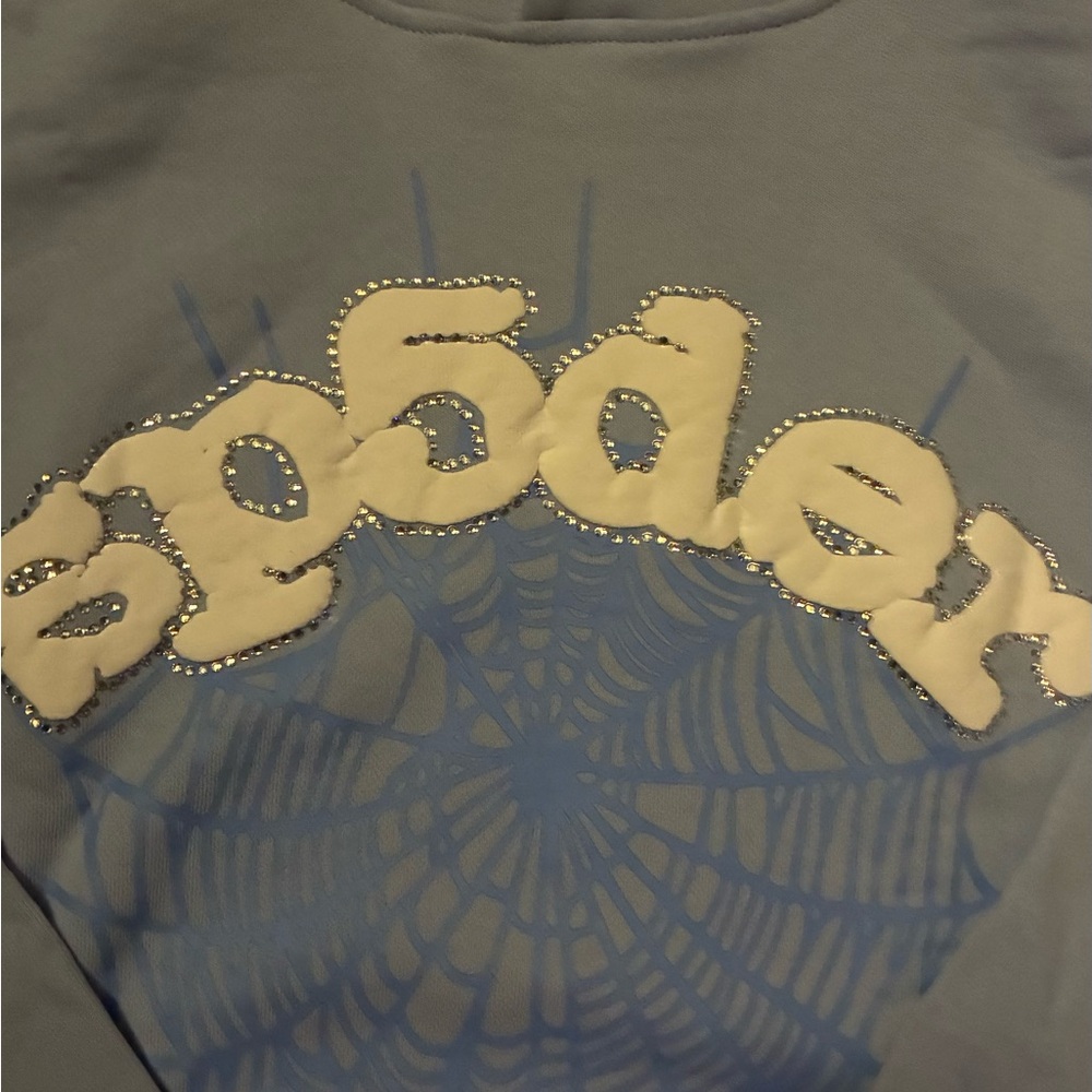 Sp5der Sky Blue Hoodie